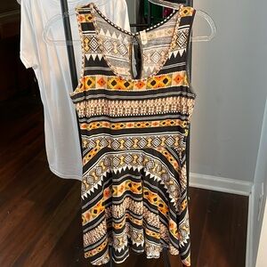 Banana Lemon S Geometric Print Dress